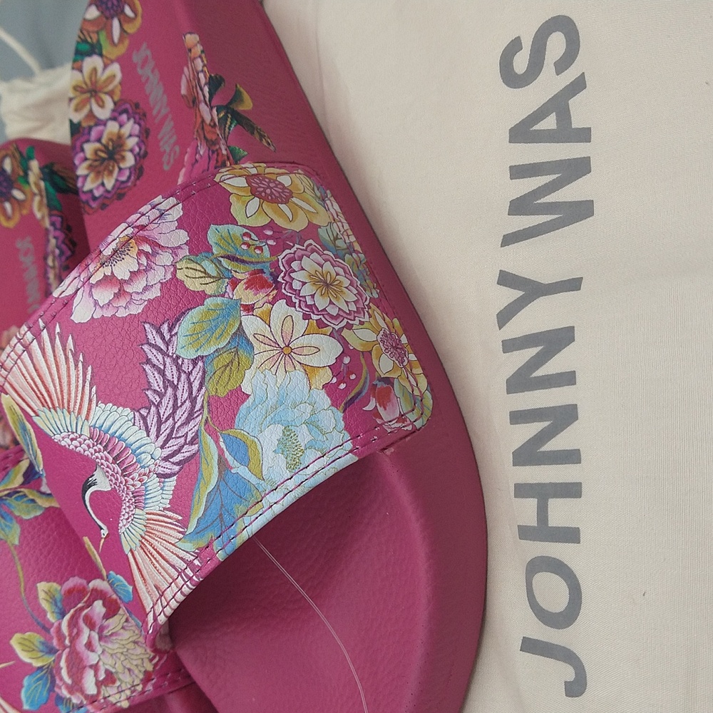 Johnny was pool slides sandals fagan New with dust bag women 8 - Picture 4 of 8